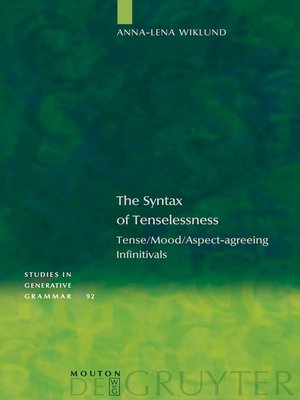 cover image of The Syntax of Tenselessness